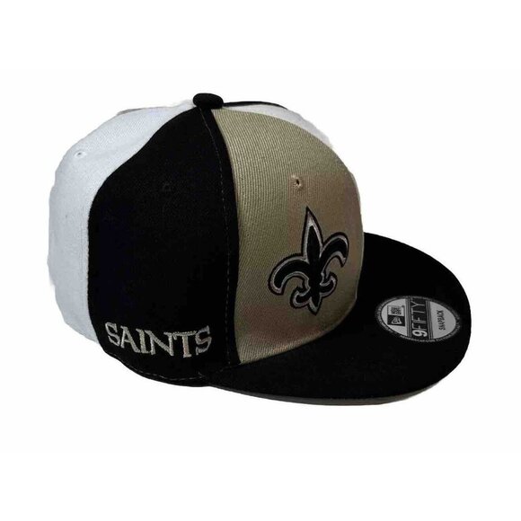 New Era New Orlean Saints Embroidered NFL 9FIFTY Flat Brim Snapback Cap Hat - Picture 2 of 7